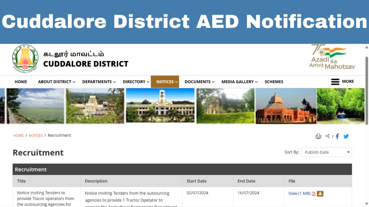 Cuddalore District AED Notification