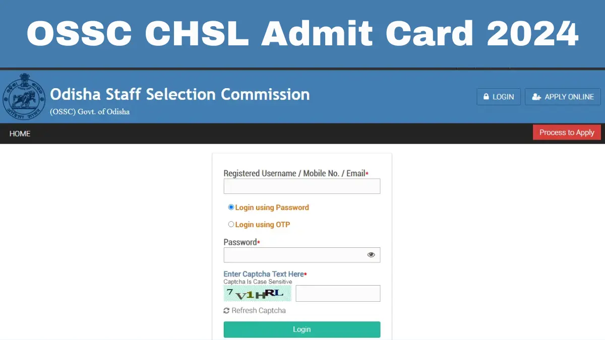 OSSC CHSL Admit Card 2024 Released, Prelims Exam on July 21st @ossc.gov.in